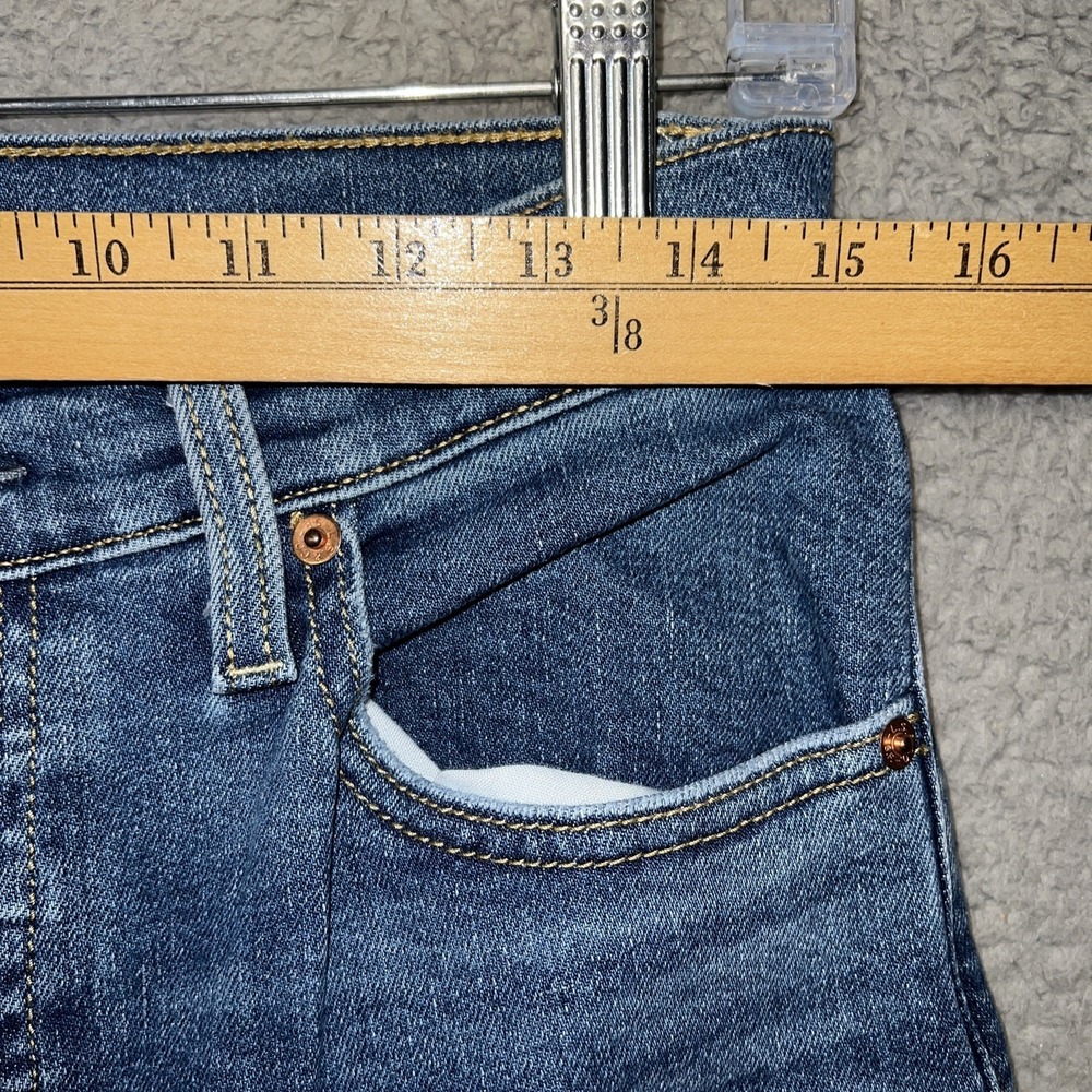 Levi's Ribcage Boot Jeans Women's Sz 31 (30x31) Blue Denim Button Fly High Waist - Picture 8 of 11